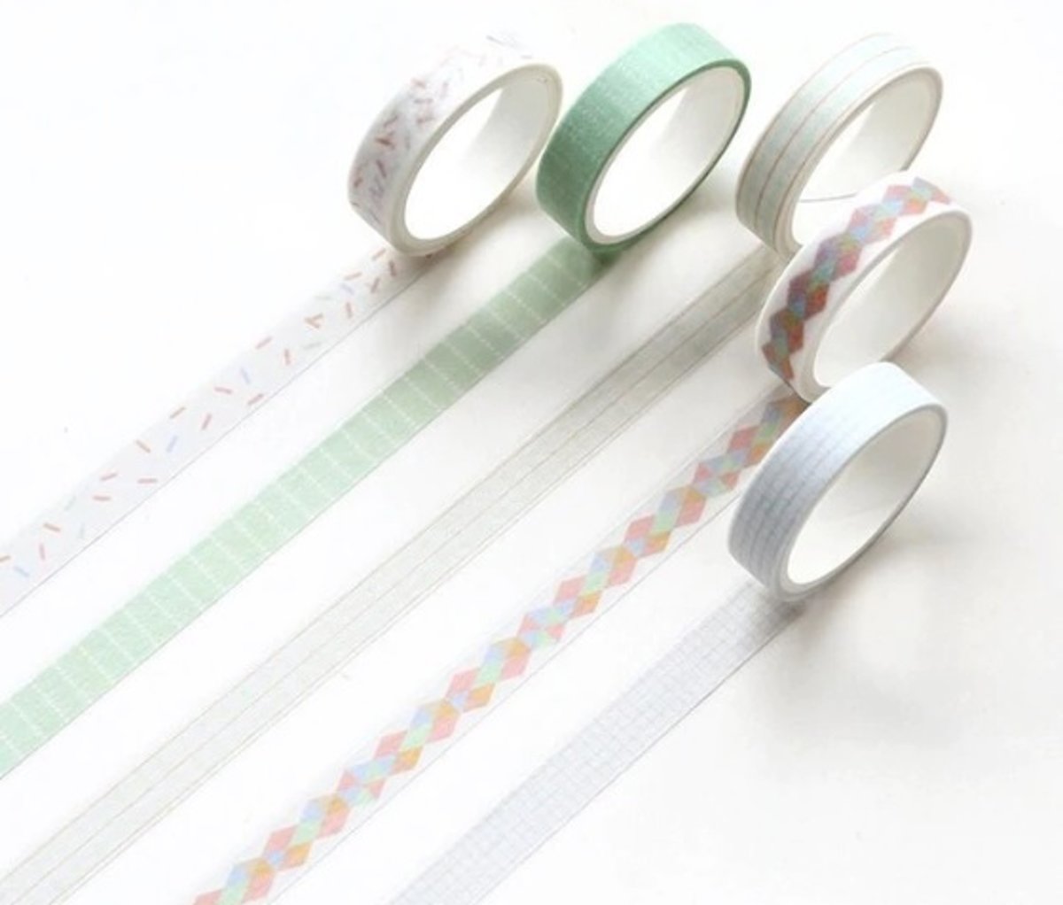 Washi Tape Set 5 Rollen|  Decoratie Plakband |  Masking Tape |  Bullet Journal/Scrapbook